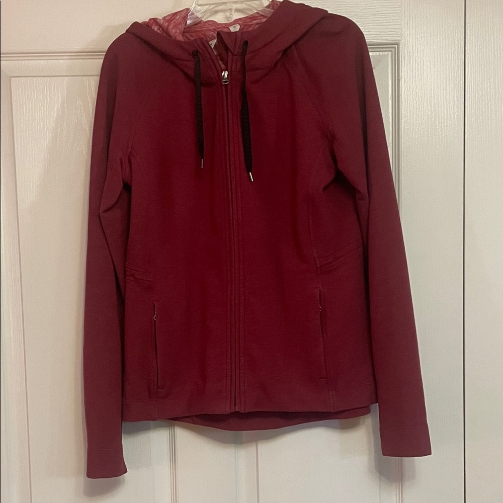 lululemon athletica Maroon Zip Hoodie 10 EUC